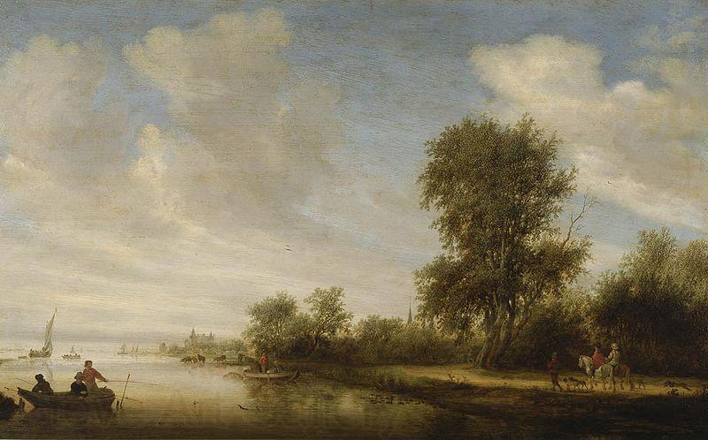 Salomon van Ruysdael River landscape Spain oil painting art